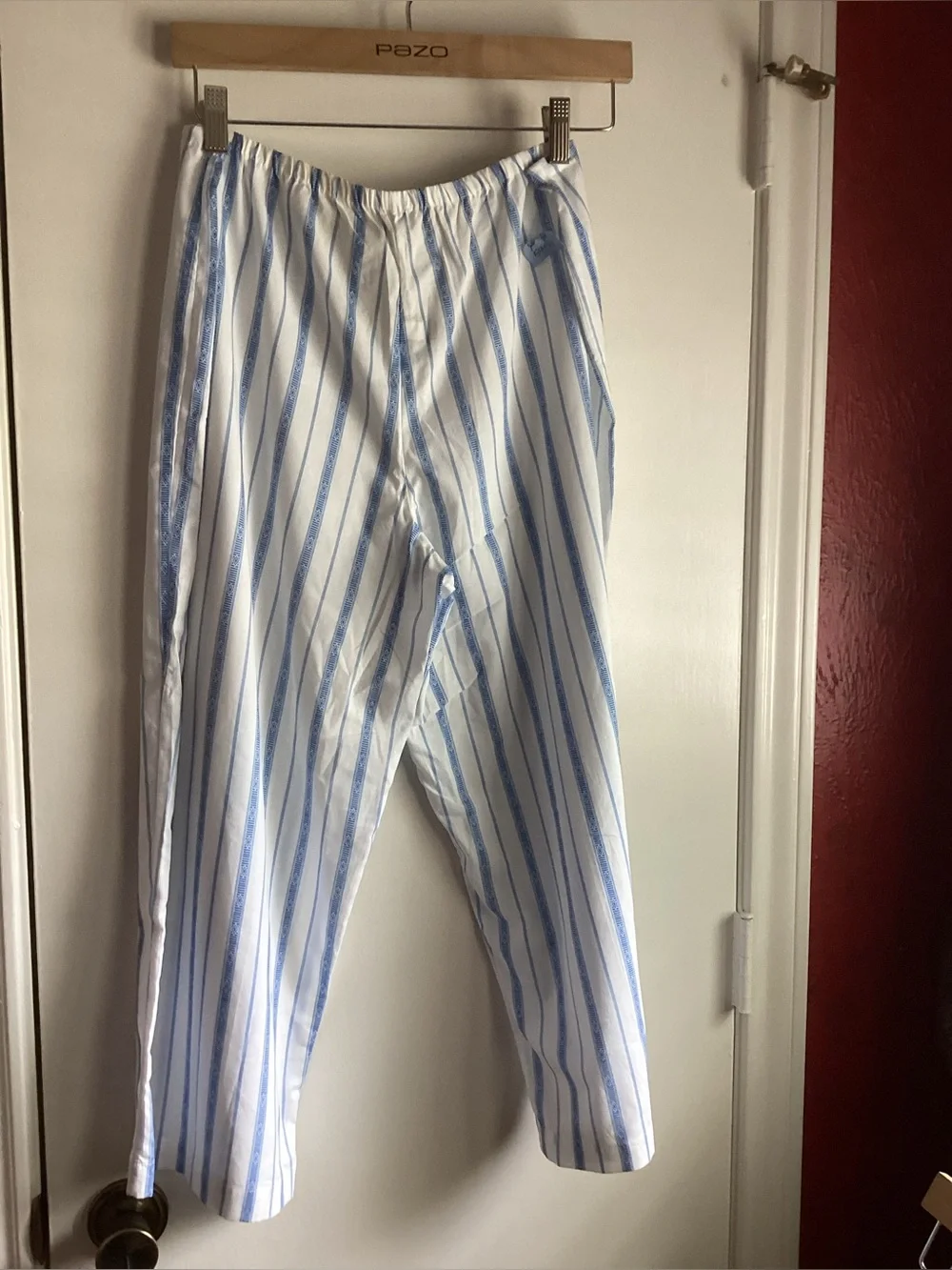 Ralph Lauren Blue and White Striped Ladies’ Pajama Set